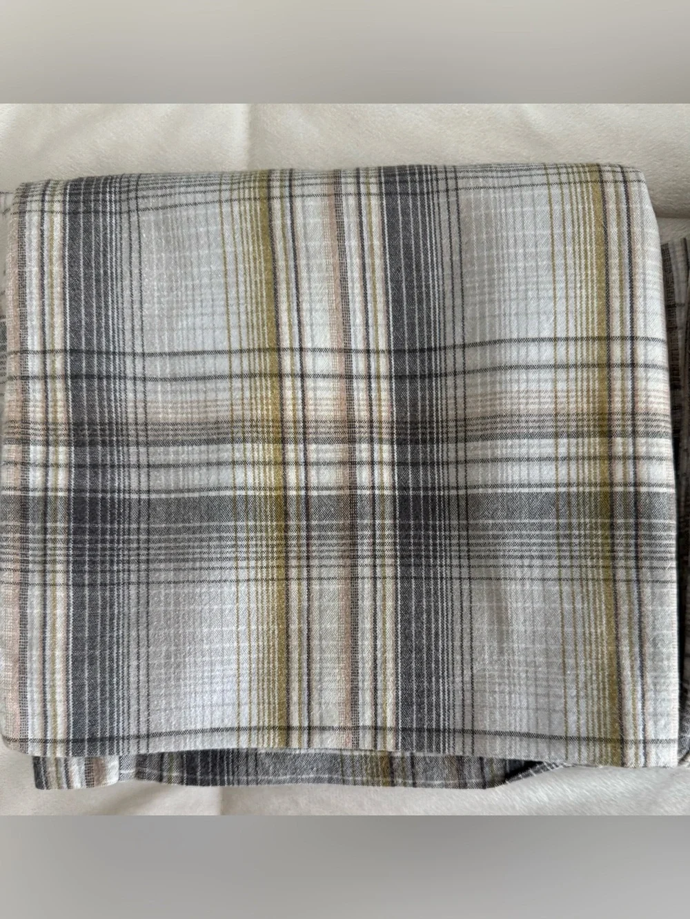 Flannel From Portugal King Pillowcases Set of 2 100% Cotton Plaid